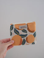 Easy Peasy Peach | Petite Square Zip Pouch