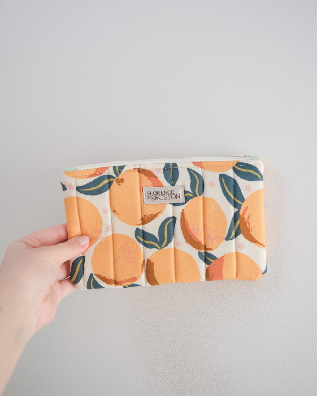 Easy Peasy Peach | Quilted Pen Sleeve