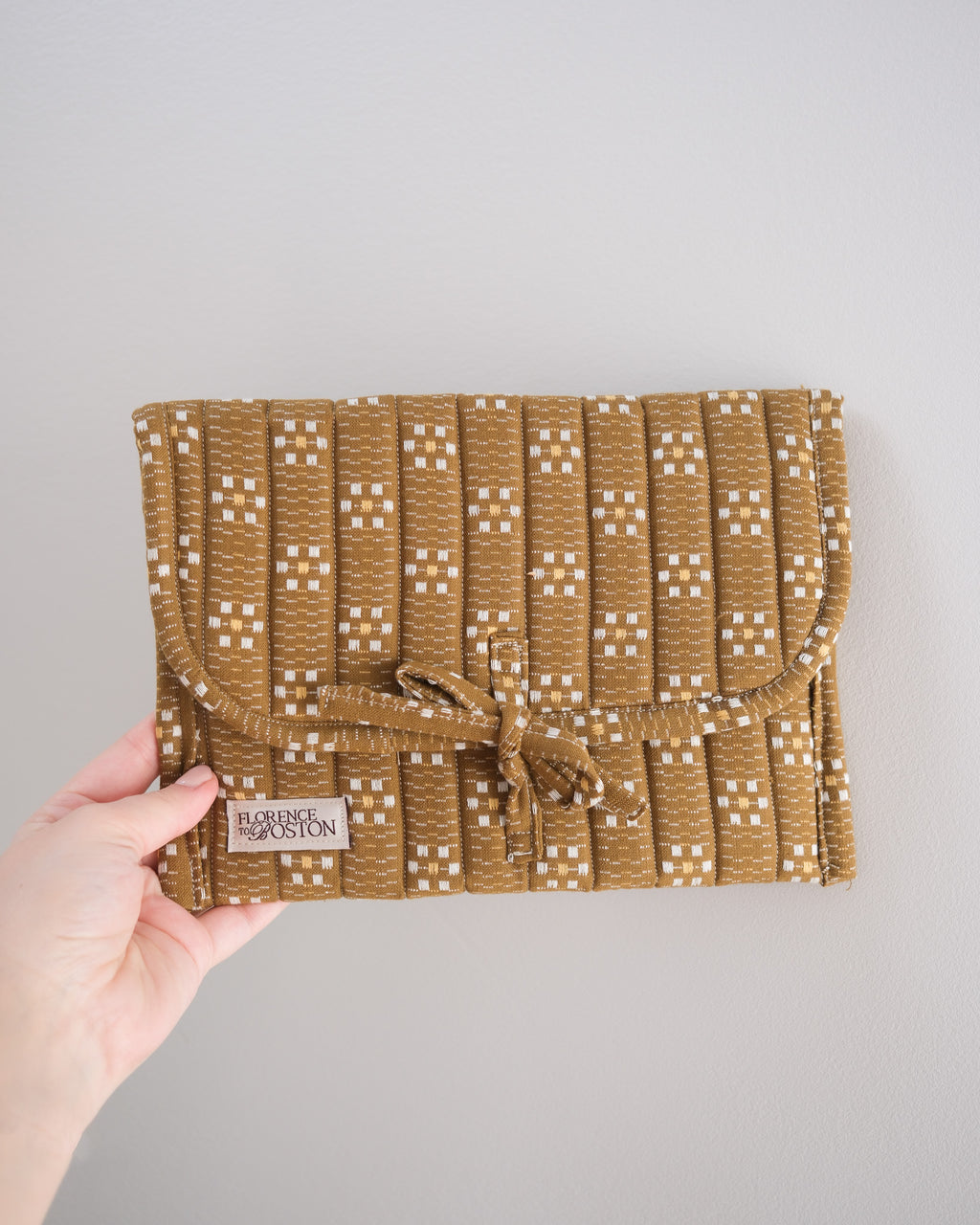 Karin Floral Olive | Lux Tie Pouch