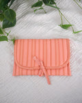 Stitch Stripe Peach | Lux Tie Pouch