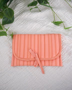 Stitch Stripe Peach | Lux Tie Pouch