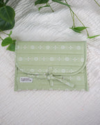 Celadon Daisies | Lux Tie Pouch