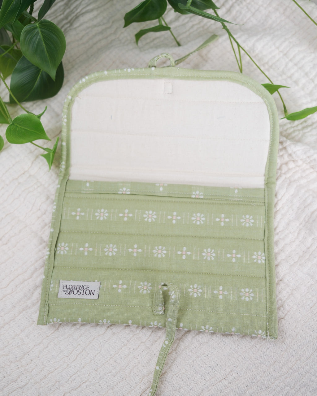 Celadon Daisies | Lux Tie Pouch