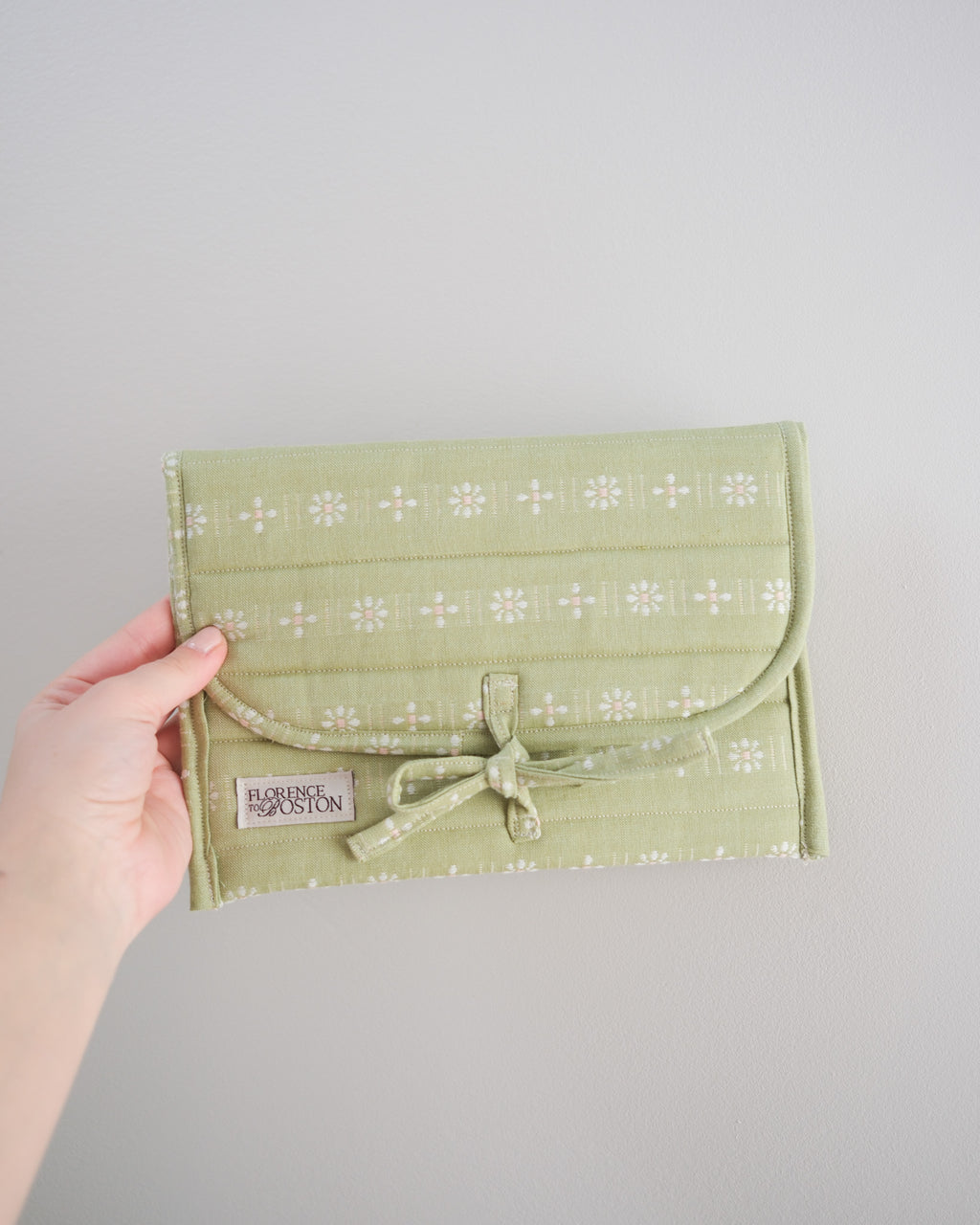 Celadon Daisies | Lux Tie Pouch
