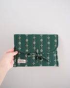 Dark Fern Daisies | Lux Tie Pouch