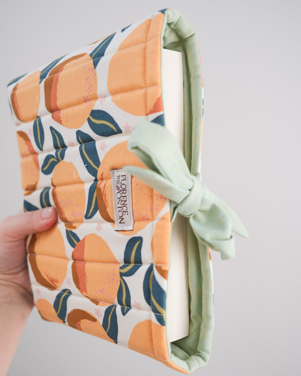 Easy Peasy Peachy | Book Bow Pouch