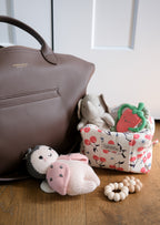 Cherry Cream | The Essential Quilted Boxy Makeup Bag
