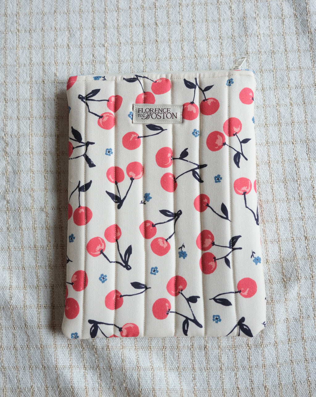 Cherry Cream | E-Reader Quilted Sleeve