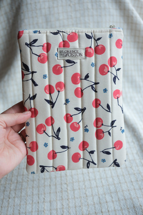Cherry Cream | E-Reader Quilted Sleeve
