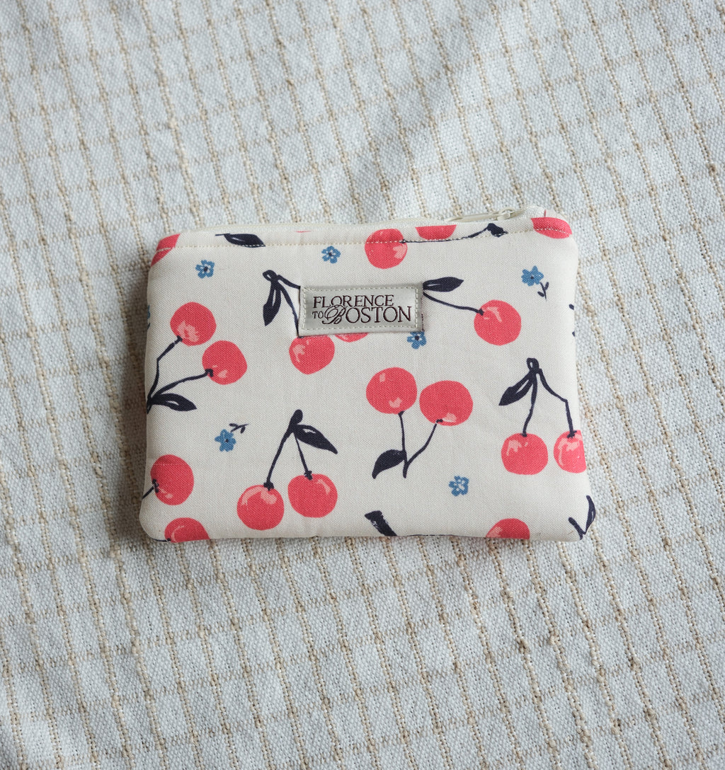 Cherry Cream | Petite Zip Pouch