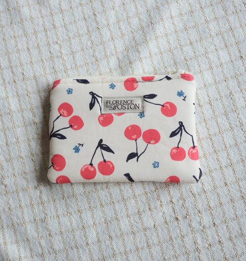 Cherry Cream | Petite Zip Pouch