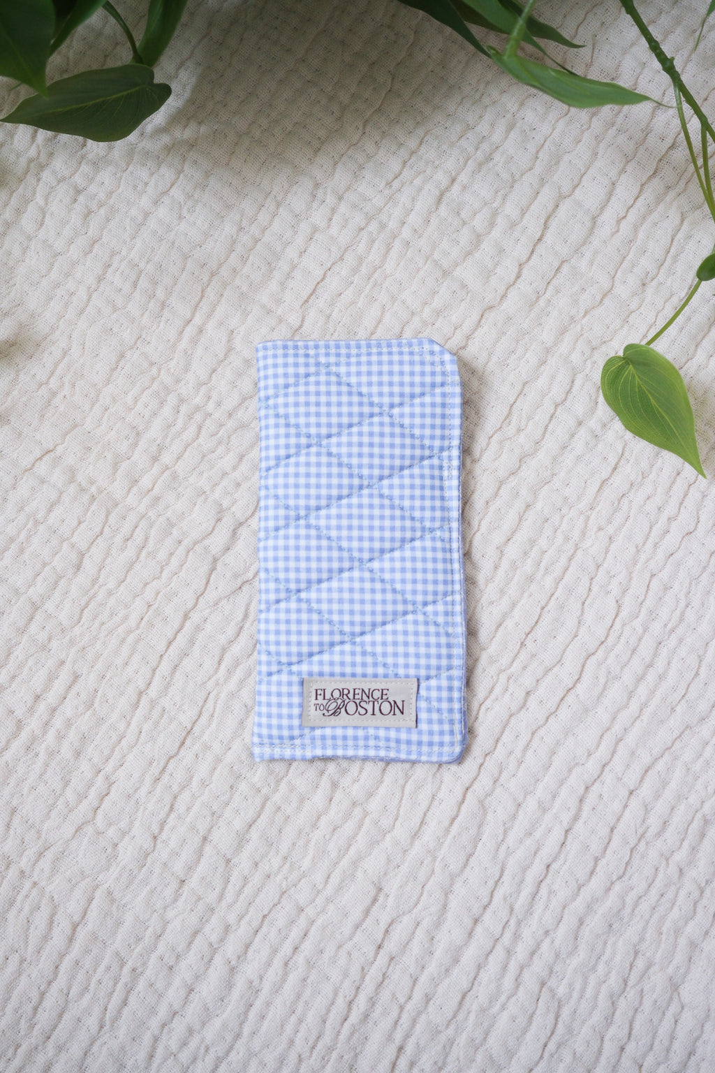 Blue Gingham | Quilted Glasses Pouch