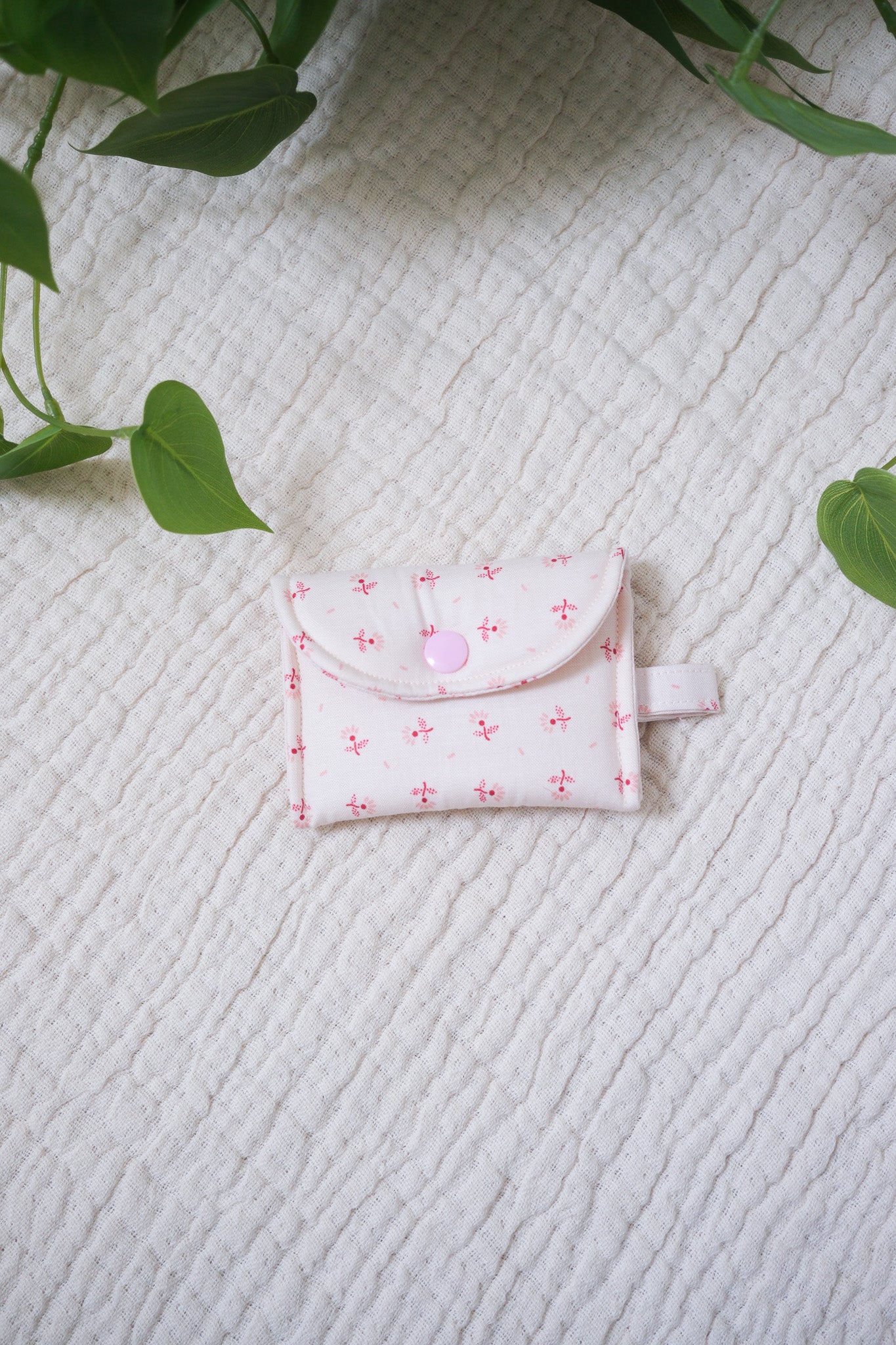 Berry and Sage Blooms | Pocket Snap Pouch | Airpod Pouch