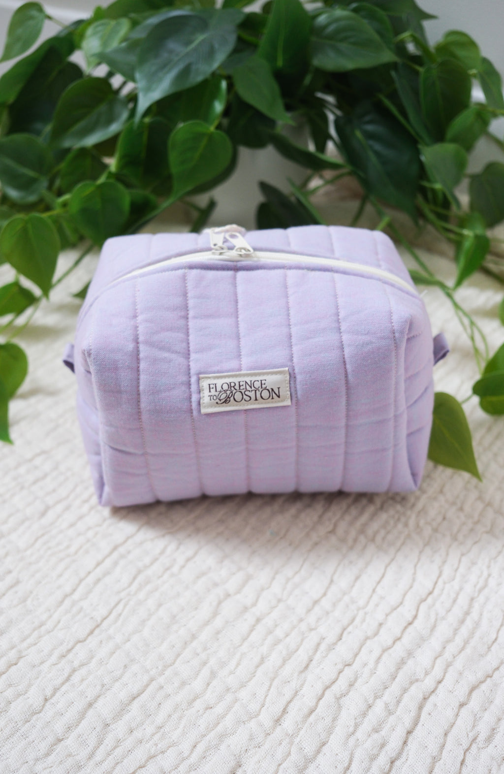 Watercolor Celeste | The Essential Quilted Boxy Makeup Bag