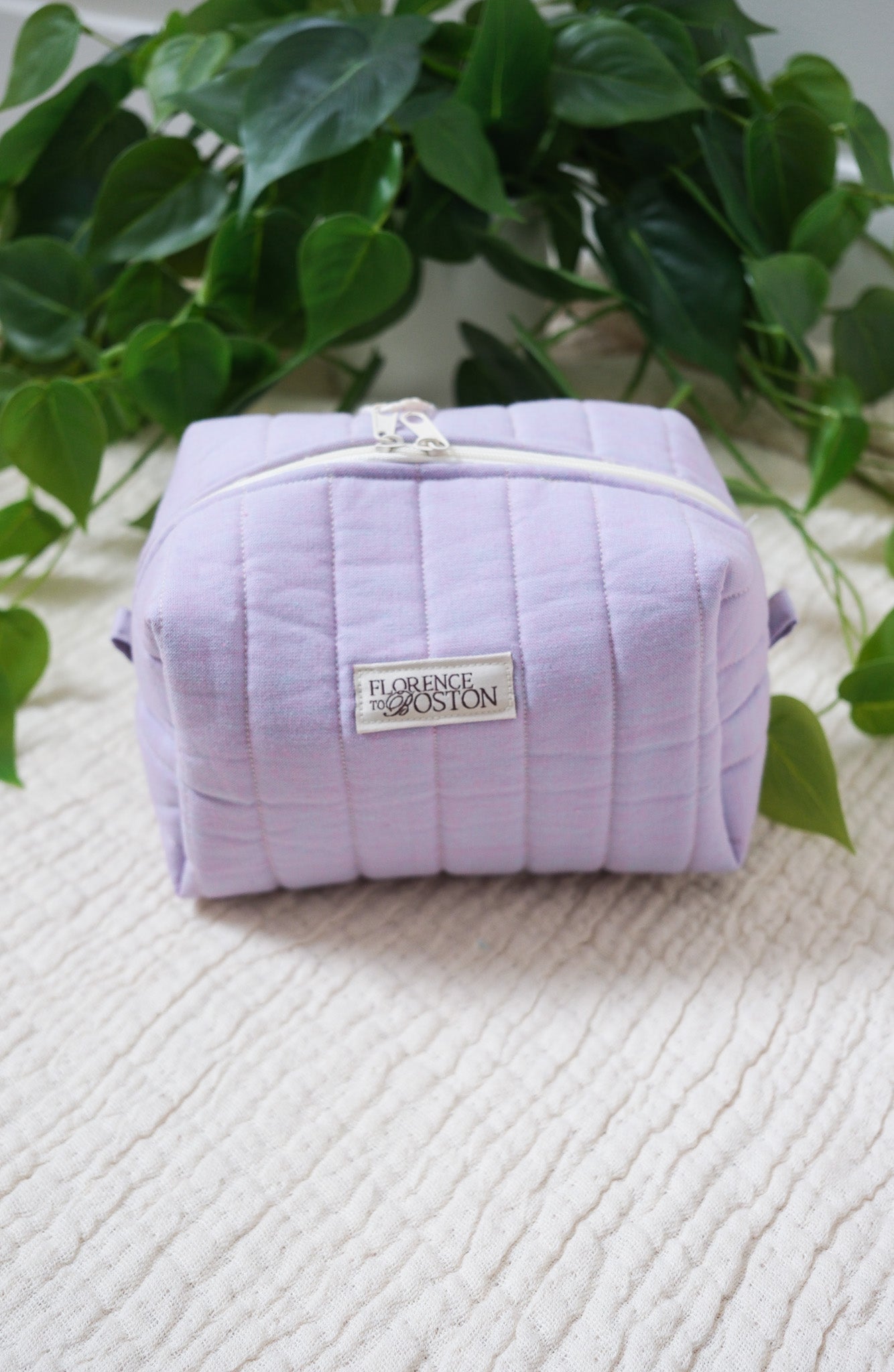 Watercolor Celeste | The Essential Quilted Boxy Makeup Bag