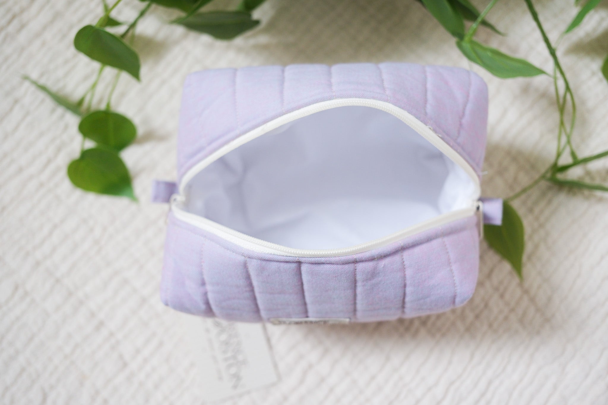 Watercolor Celeste | The Essential Quilted Boxy Makeup Bag