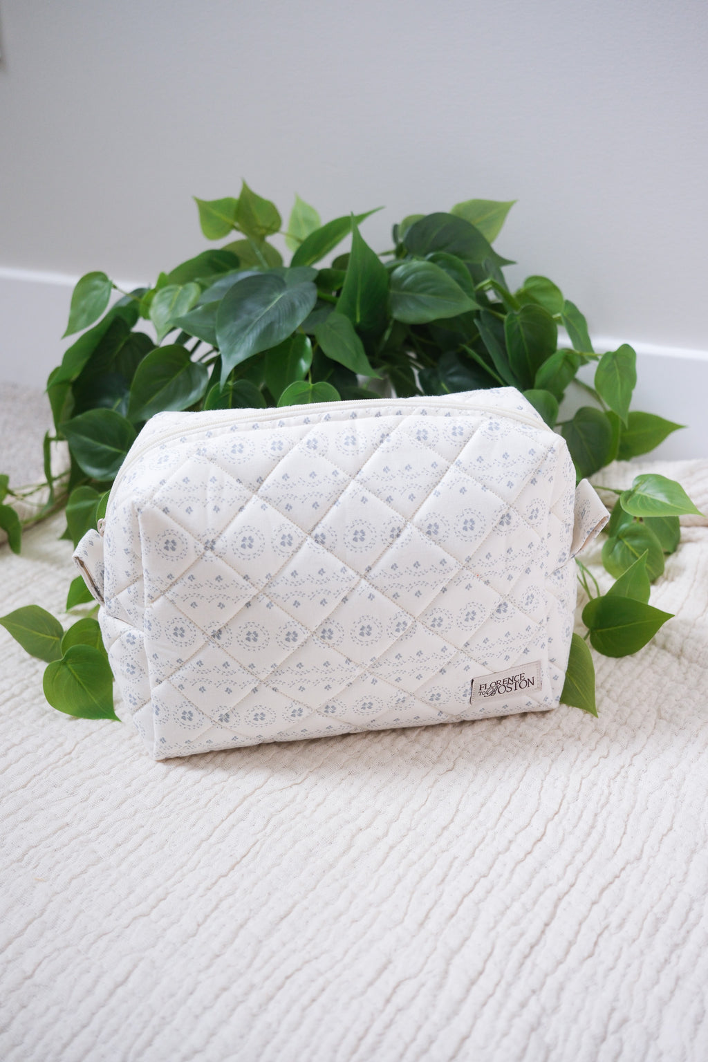 Spring Rain | The Everything Quilted Boxy Makeup Bag