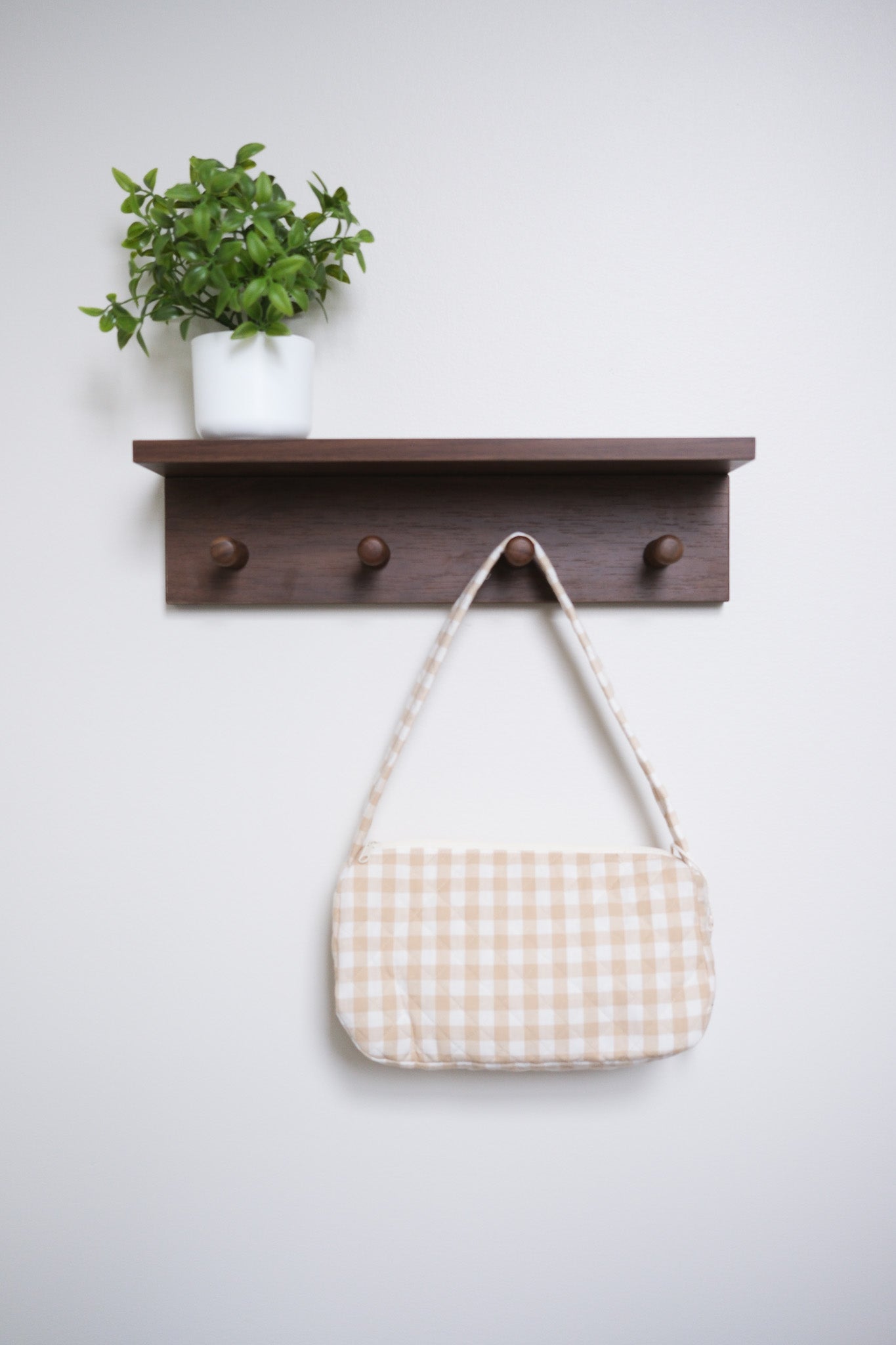 Cream Gingham | Petite Shoulder Bag