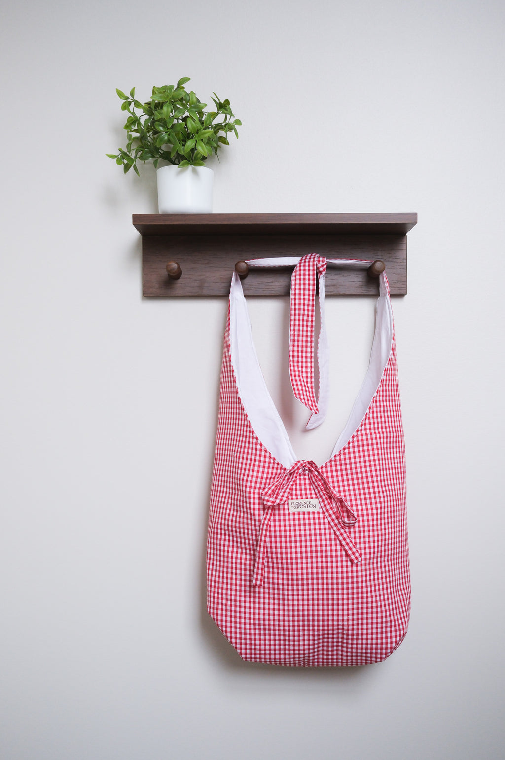 Red Gingham | Bow Shoulder Bag