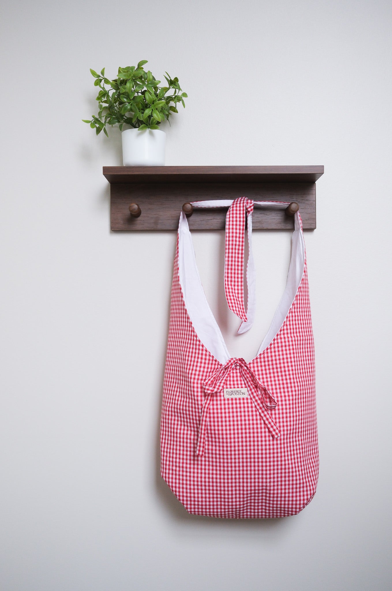 Red Gingham | Bow Shoulder Bag