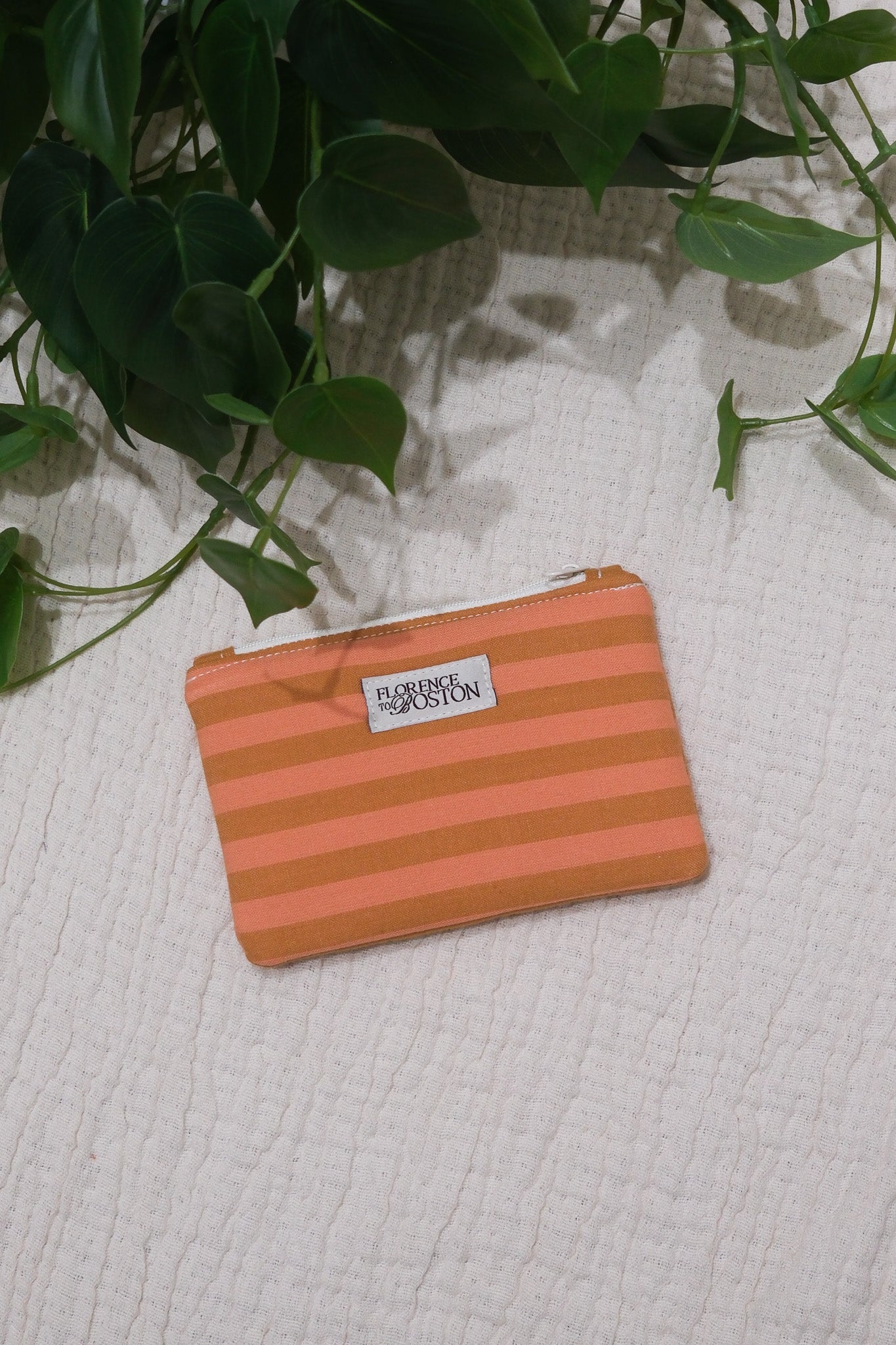Sand Stripe | Petite Zip Pouch