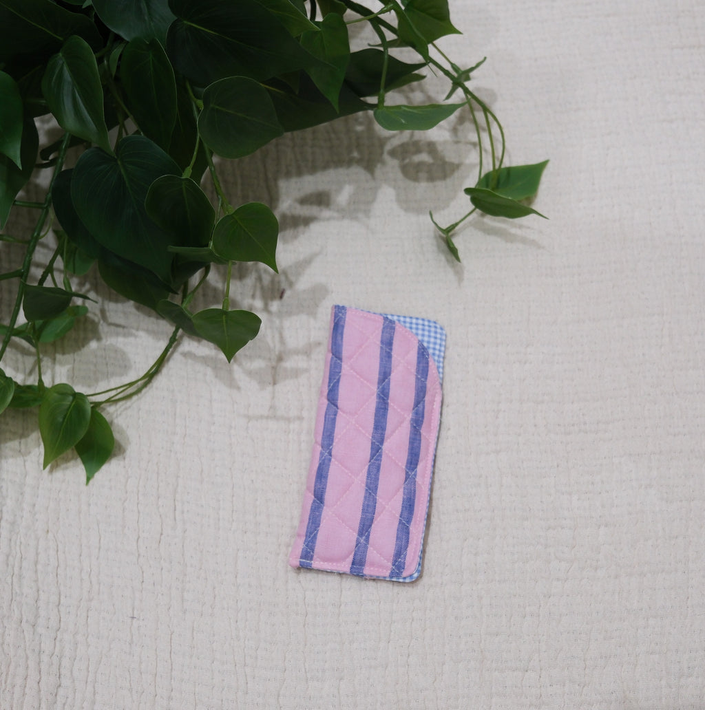 Sugarplum Stripe | Quilted Glasses Pouch