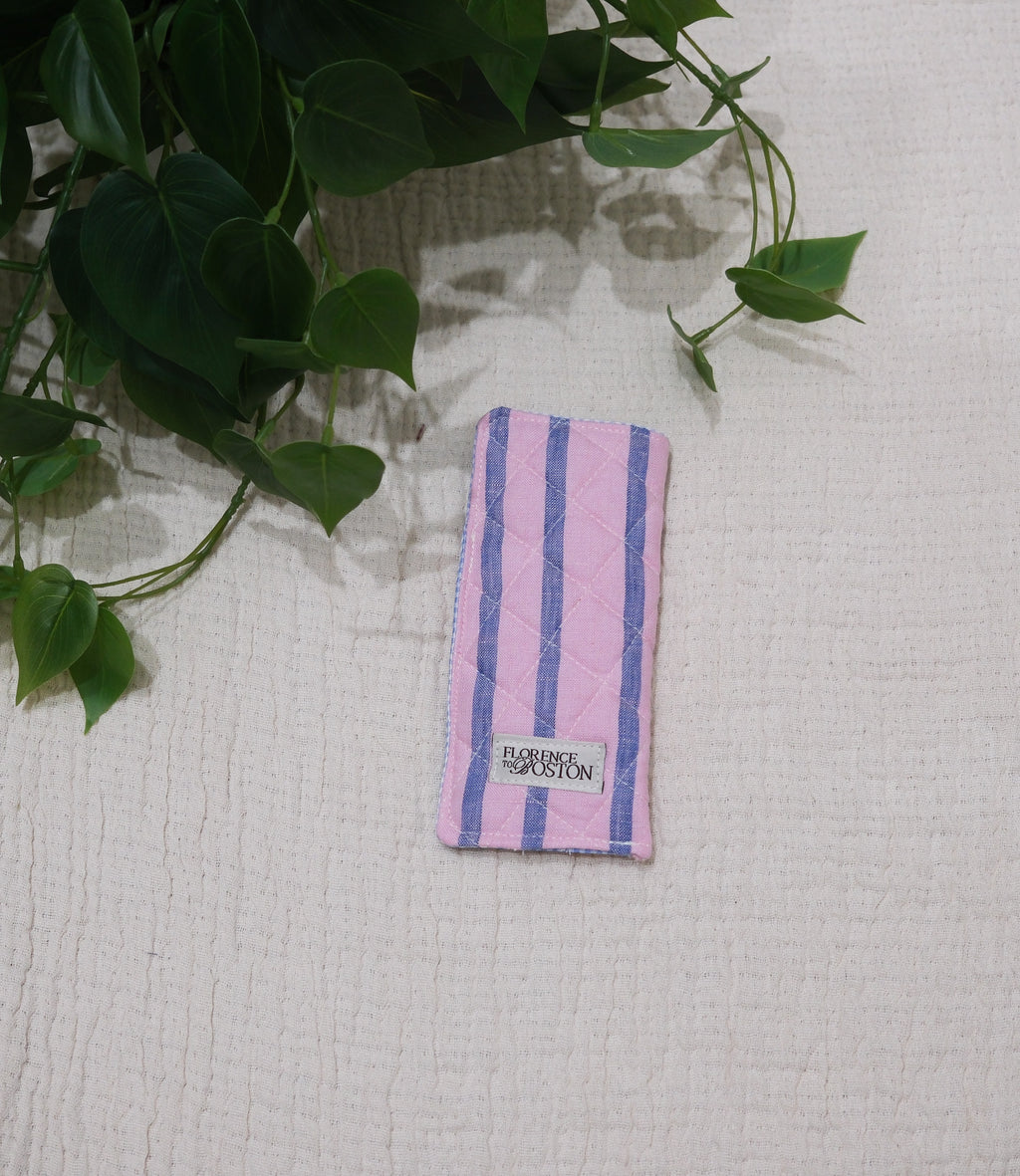 Sugarplum Stripe | Quilted Glasses Pouch