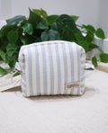 Blue Stripes | The Essential Quilted Boxy Makeup Bag