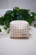 Shortbread Gingham | The Essential Quilted Boxy Makeup Bag