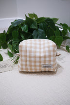 Shortbread Gingham | The Essential Quilted Boxy Makeup Bag