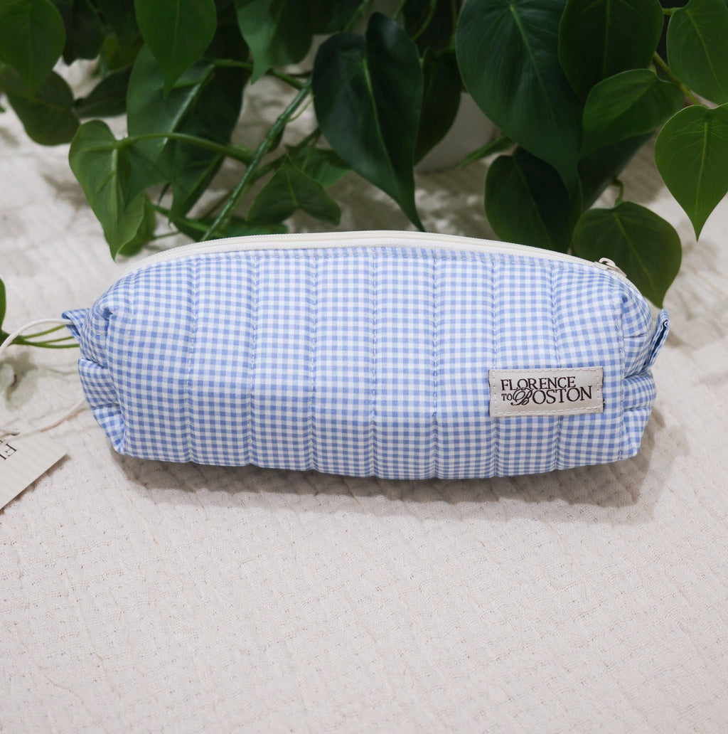 Blue Gingham | Pencil Pouch