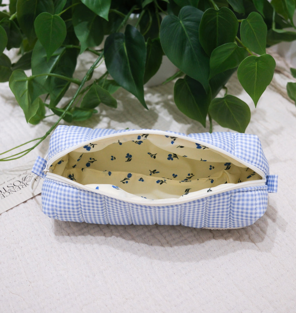 Blue Gingham | Pencil Pouch