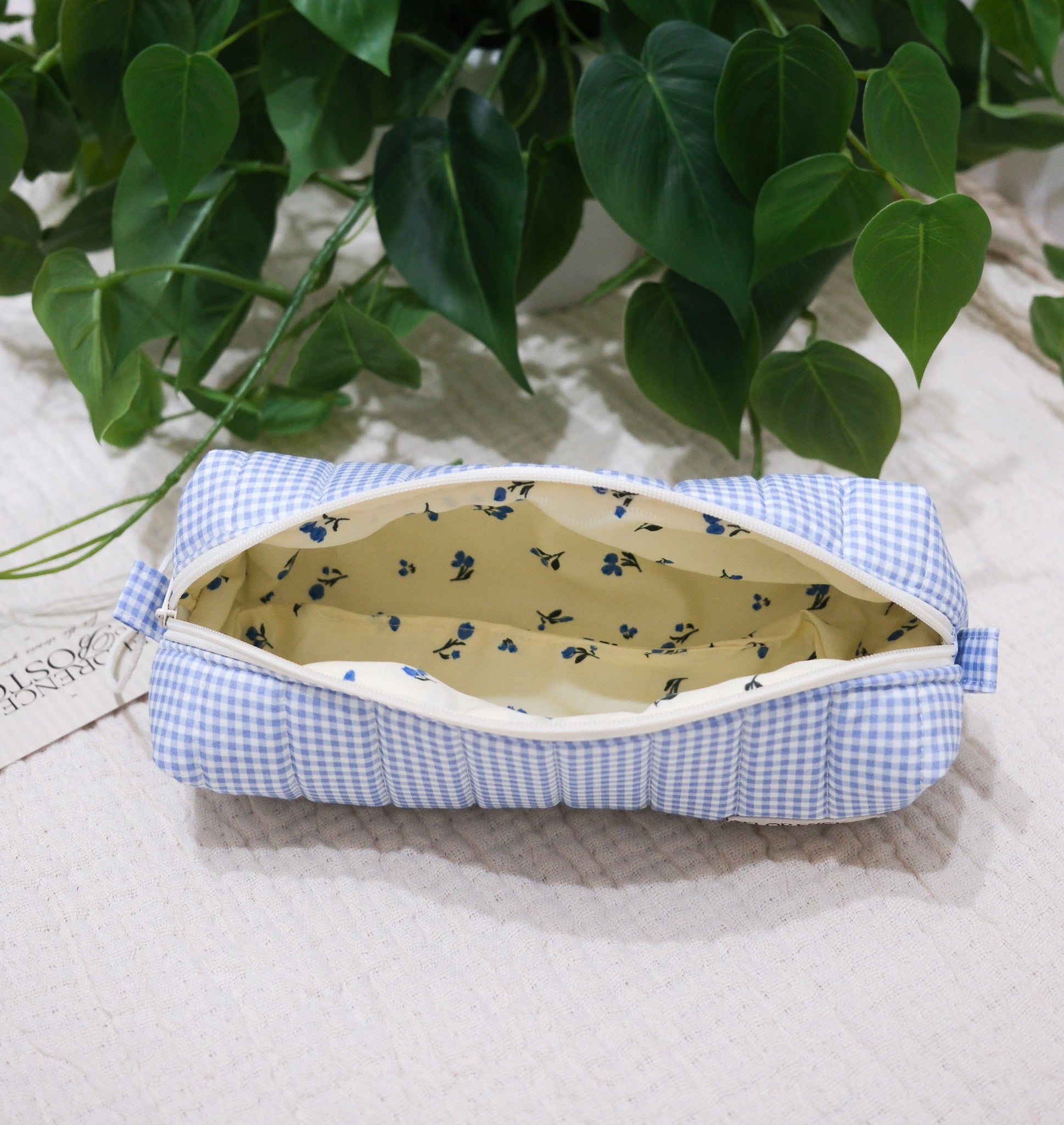 Blue Gingham | Pencil Pouch
