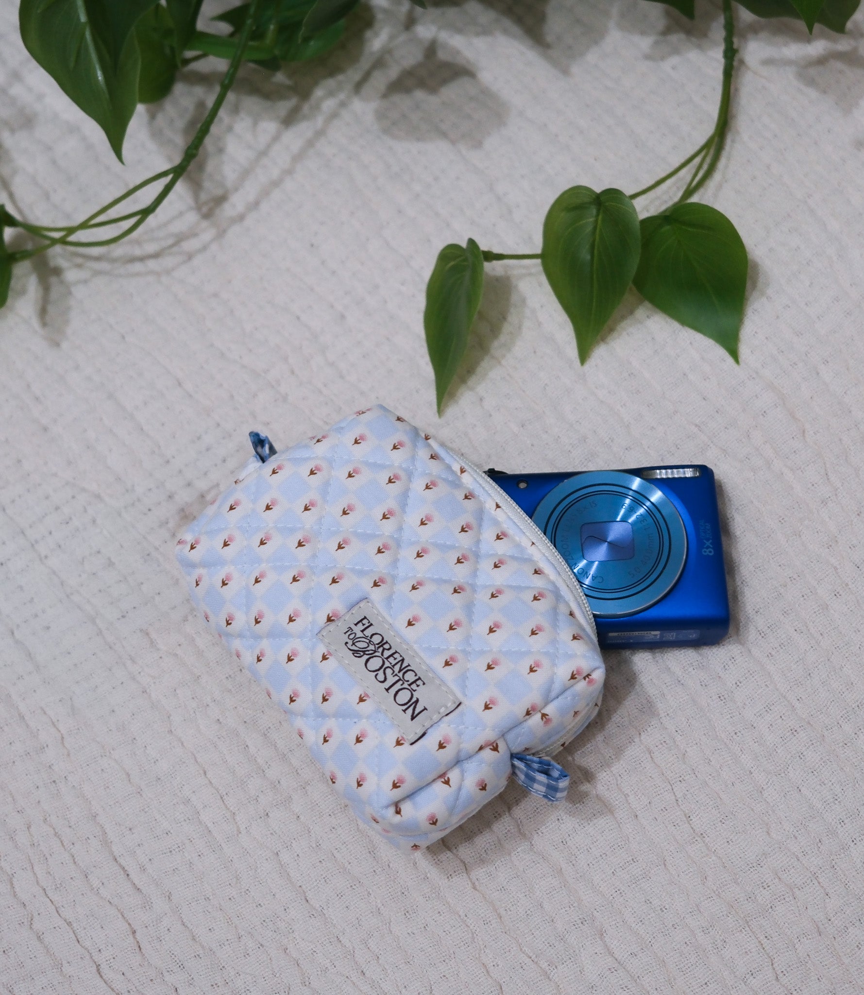 Picnic Check | Small Camera Pouch