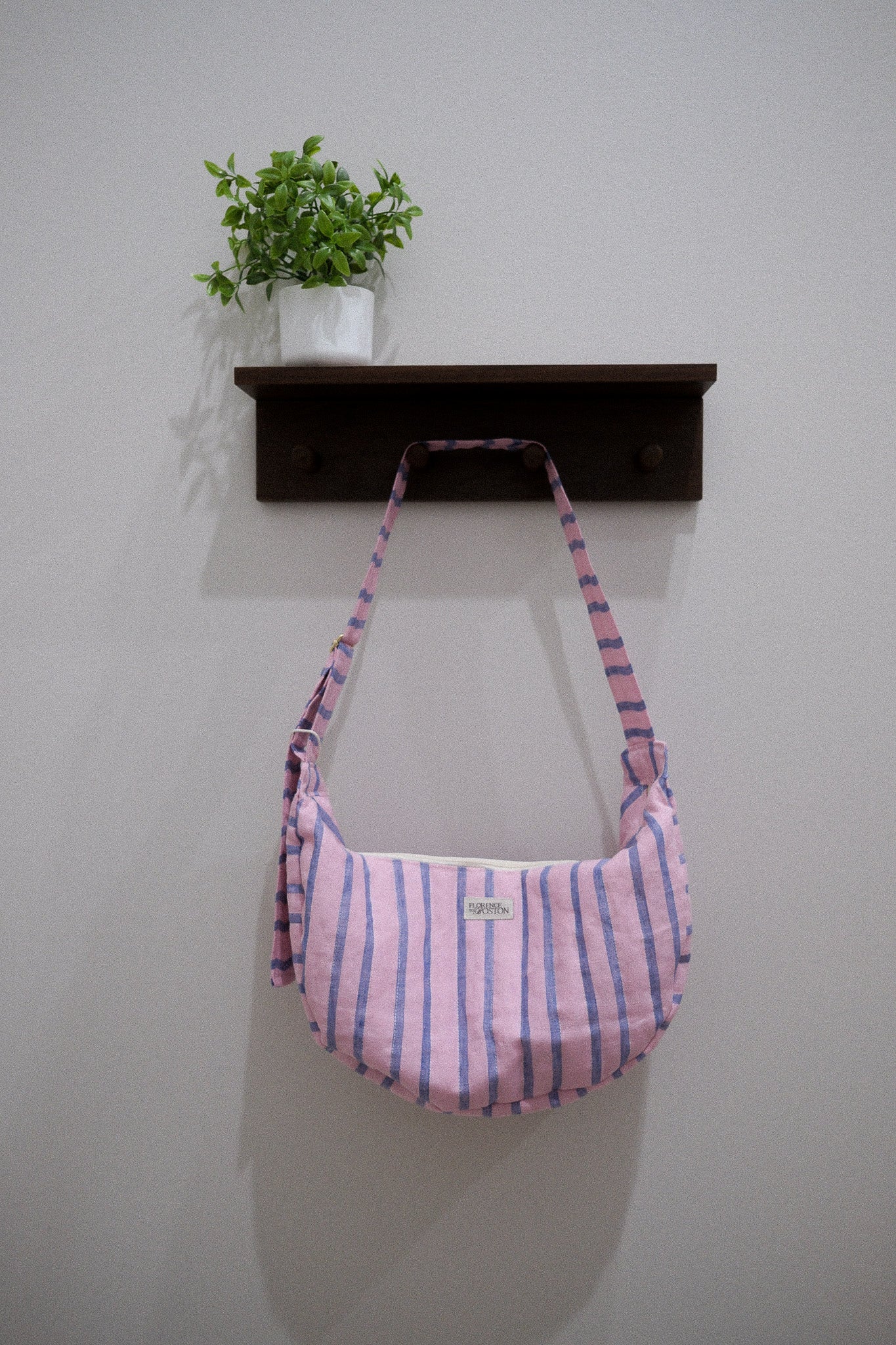 Sugarplum Stripe | Crescent Bag
