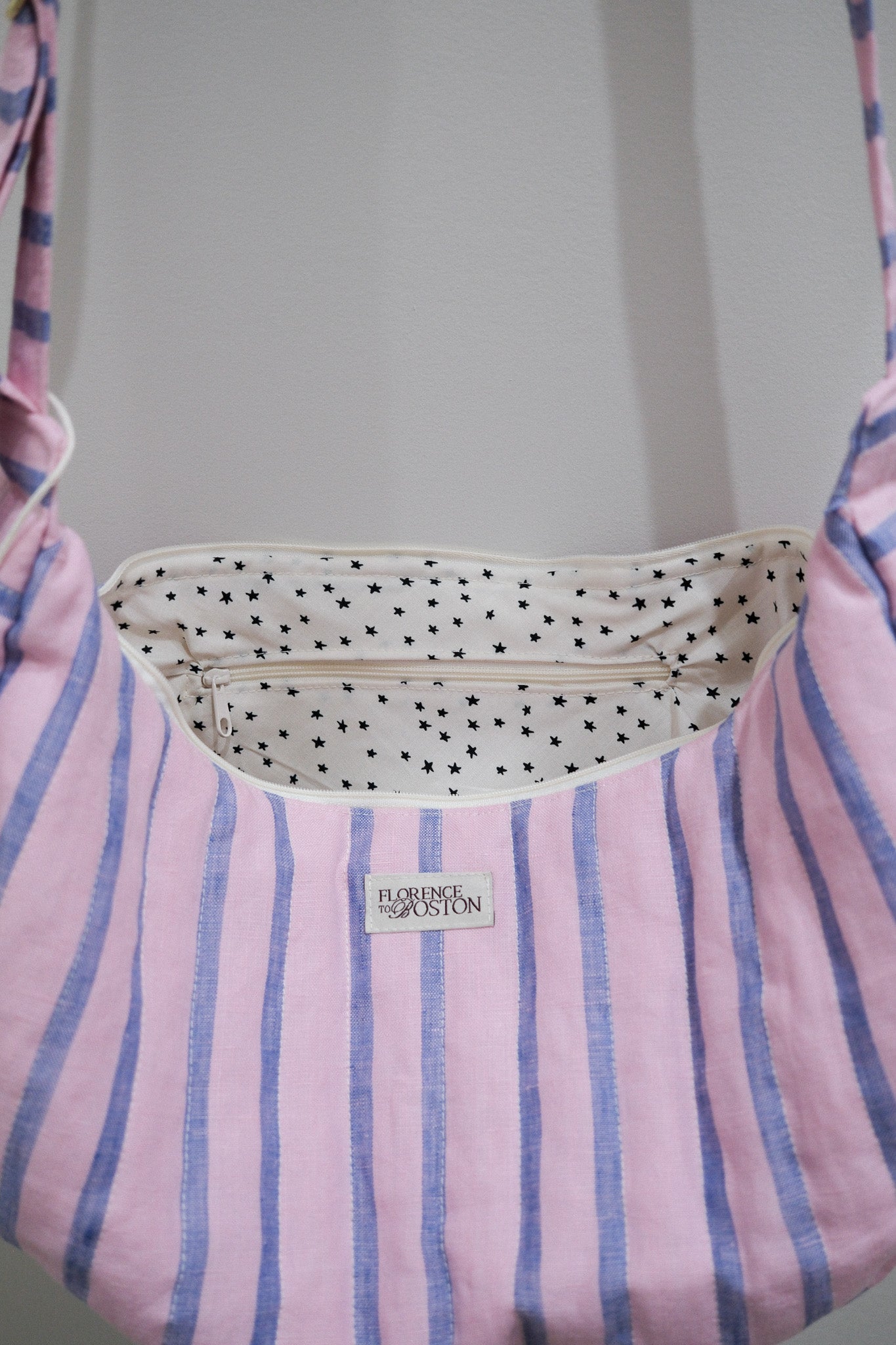 Sugarplum Stripe | Crescent Bag