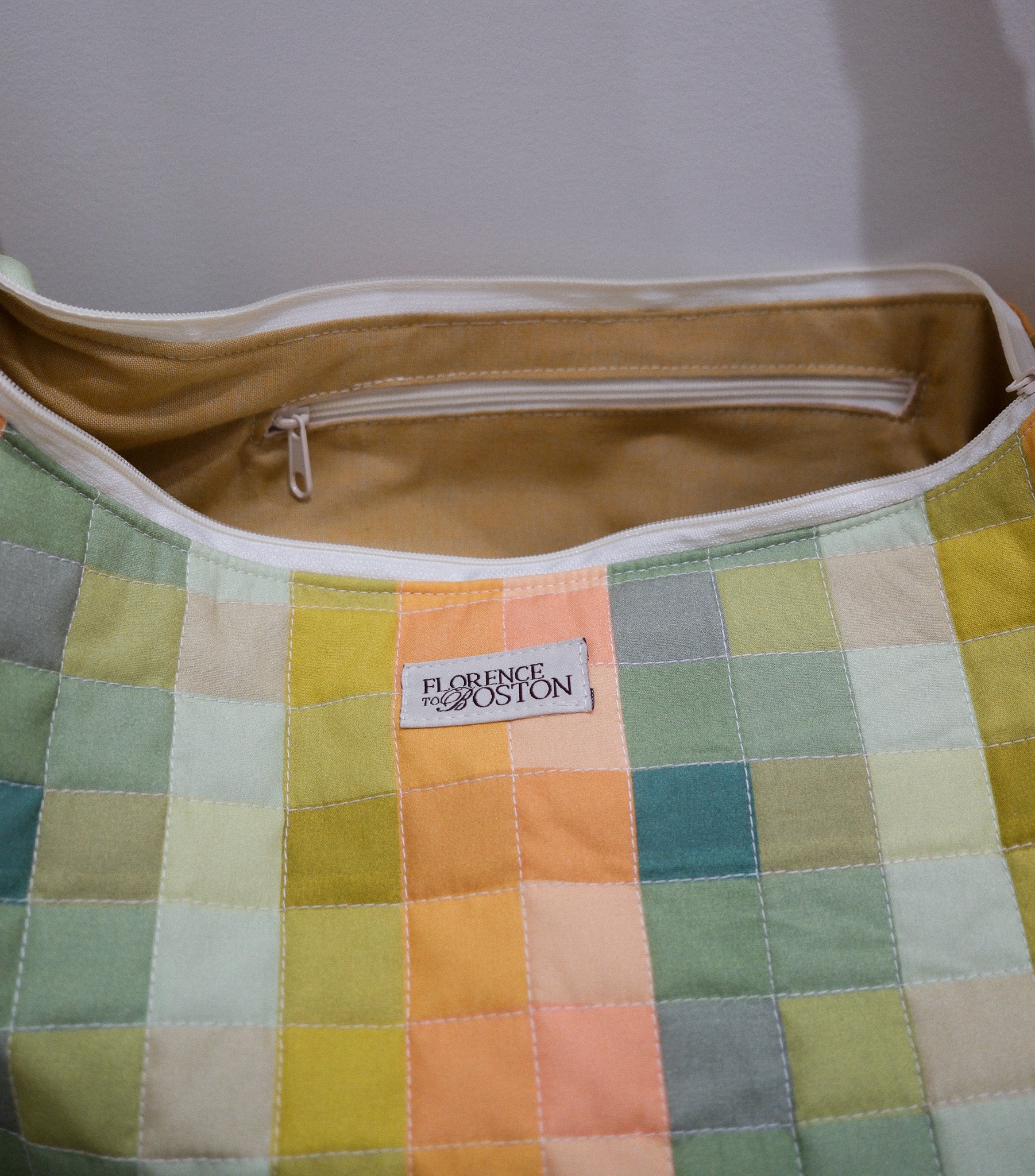 Matcha Color Blocks | Crescent Bag