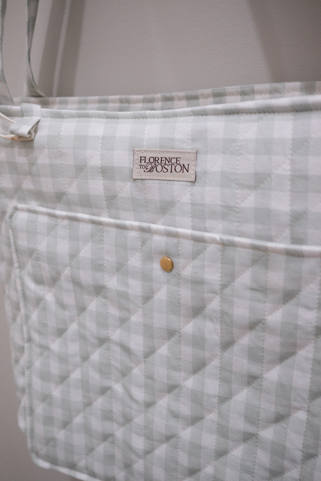 Mist Gingham | Florence Tote