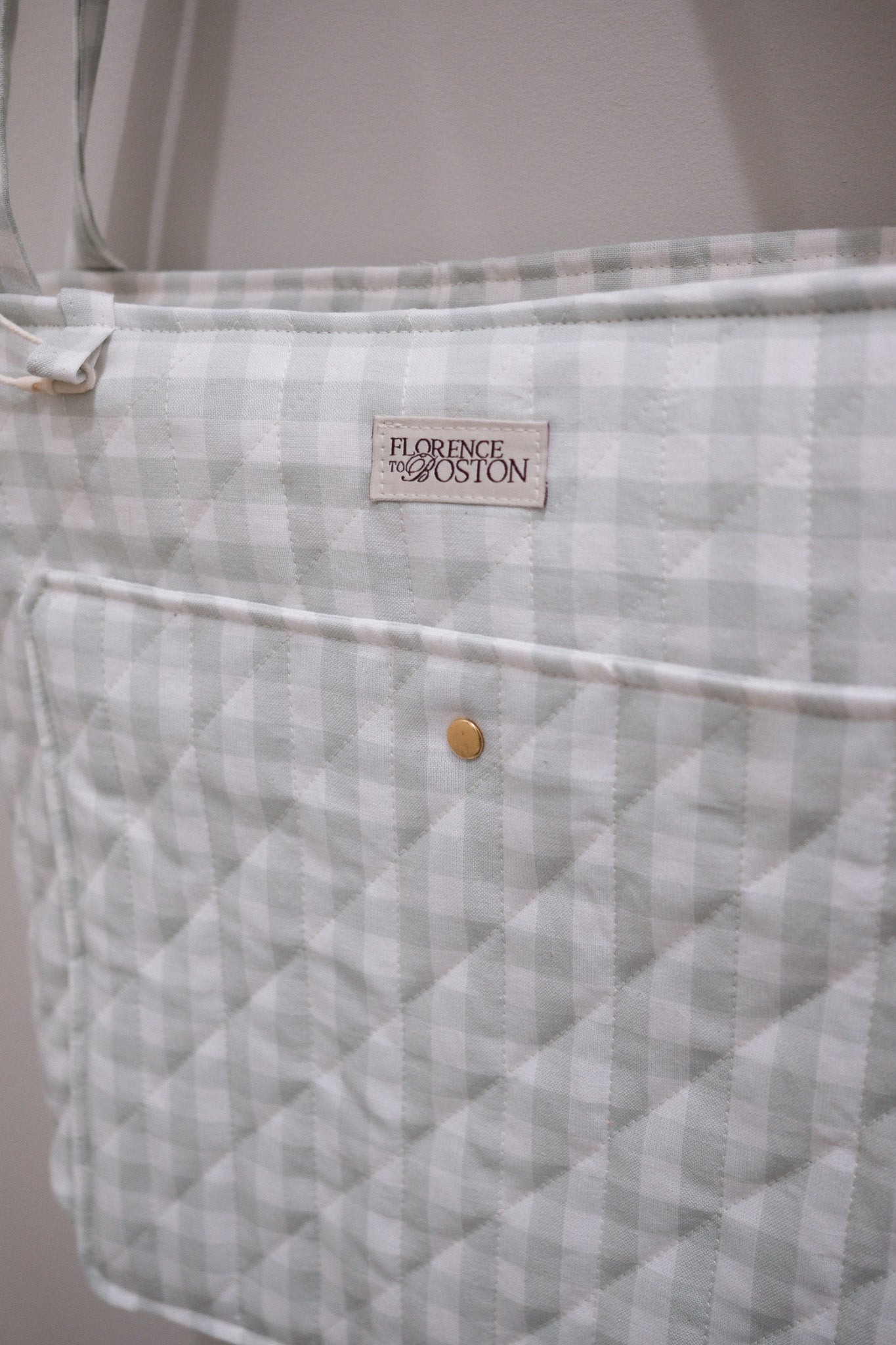 Mist Gingham | Florence Tote