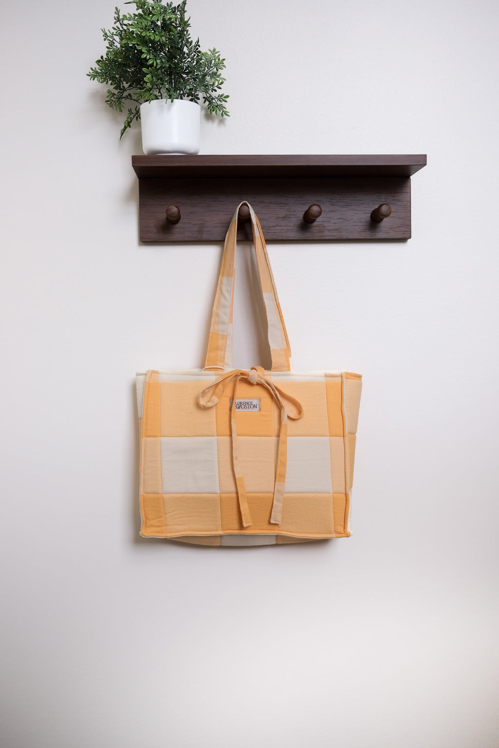 Goldenrod Plaid | Mini Shopper Tote