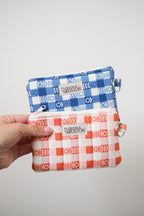 Petal Flower Checks | Petite Zip Pouch