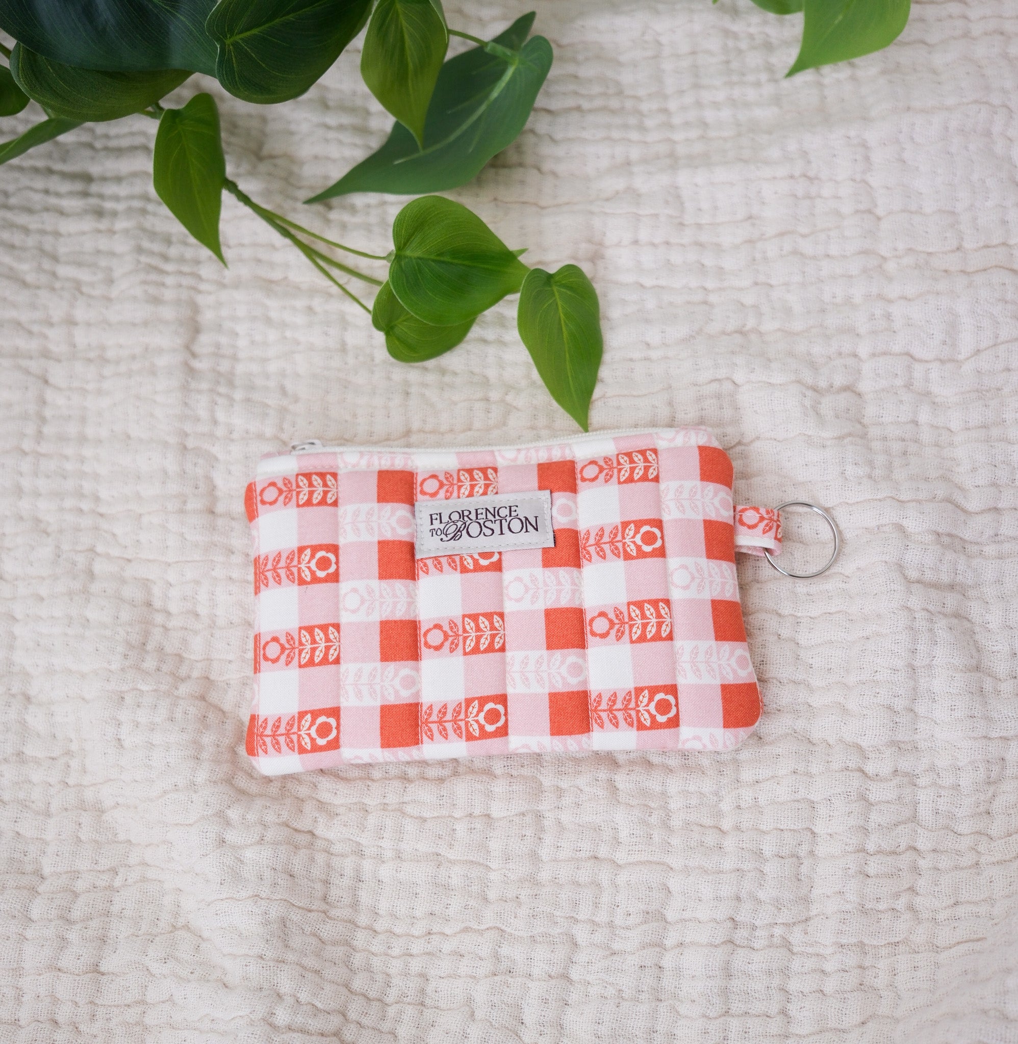 Petal Flower Checks | Petite Zip Pouch