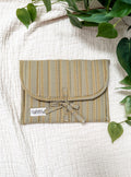 Stitch Stripe Sage | Lux Tie Pouch