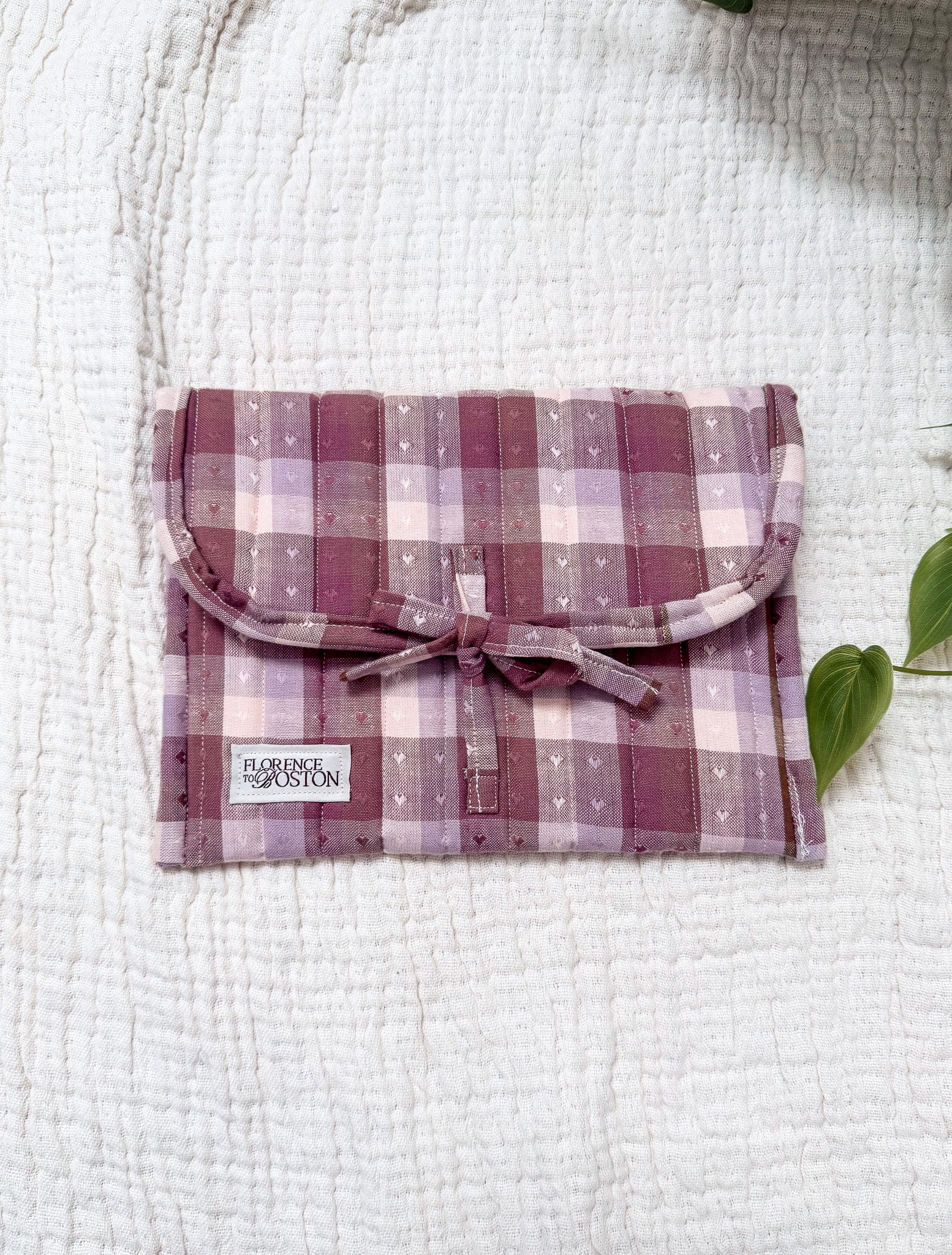 Gingham Hearts | Lux Tie Pouch
