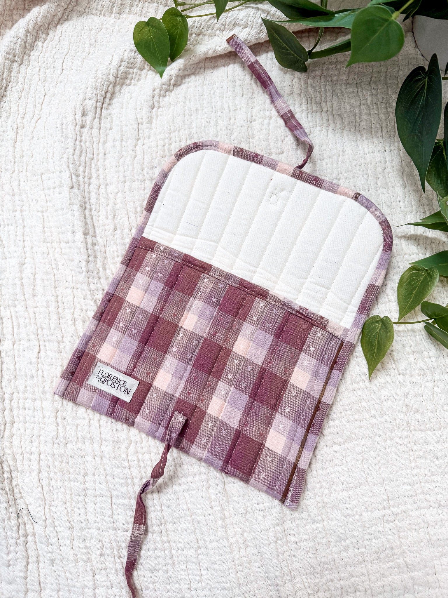 Gingham Hearts | Lux Tie Pouch