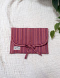 Stitch Stripe Blackberry | Lux Tie Pouch