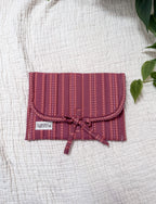 Stitch Stripe Blackberry | Lux Tie Pouch