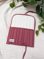 Stitch Stripe Blackberry | Lux Tie Pouch