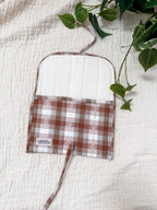 Daisy Plaid Rose Gold | Lux Tie Pouch
