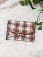 Daisy Plaid Rose Gold | Lux Tie Pouch